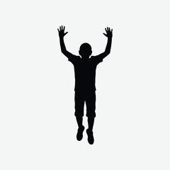 Silhouettes of jumping in various dynamic poses. A perfect vector for youth, fun, activity, and motion-themed creative projects.