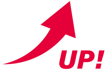 上向き・アップ・UP!の矢印アイコン01