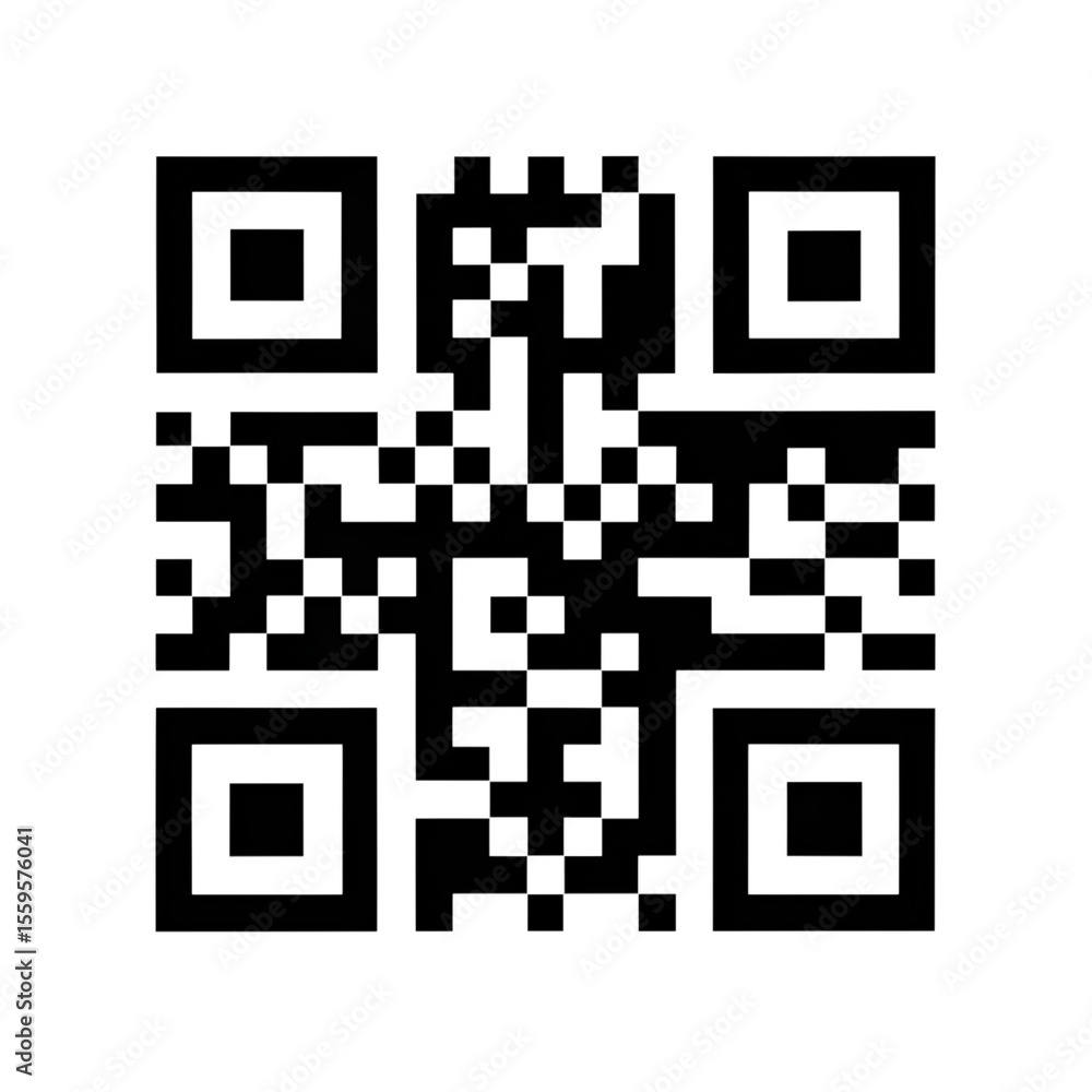 Poster a scannable qr code provides information isolated on transparent background