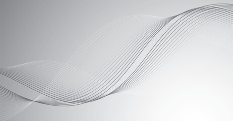 Subtle gray gradient background featuring dynamically flowing curves and thin parallel lines creates a visually engaging and modern aesthetic that embodies simplicity and contemporary design
