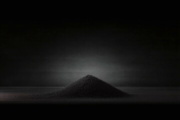 Dark Black Pile of Powder Product Photography