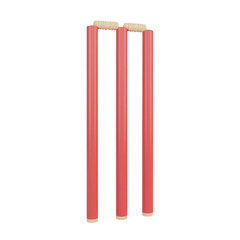 Cricket Themed Postage Stamp Isolated on White Background