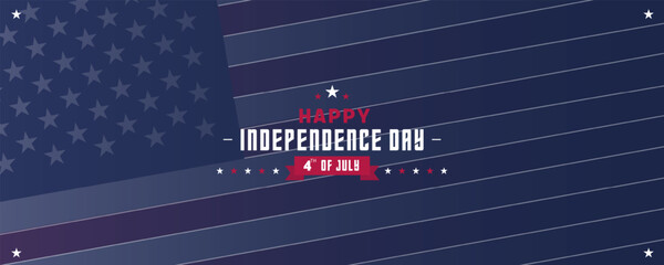 Happy 4th July Independence Day Banner Design