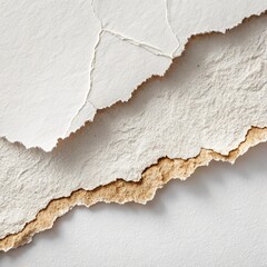 Realistic Torn Paper Texture Background Collection &ndash; High-Resolution Blank and Crumpled Paper Edge Effects for Collage, Scrapbook, and Graphic Design Projects