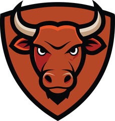 bull head logo art symbol
