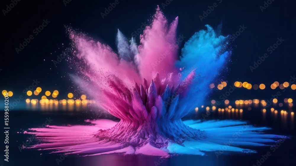 Aufkleber vivid color burst exploding in a display of artistry and imagination