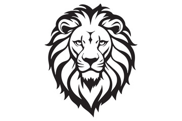 Roaring Lion Silhouette Icon – Bold Animal Symbol of Strength and Power in Vector Art