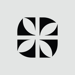 flower spring sign black design art