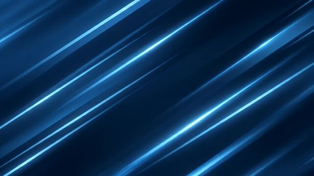 A deep blue background with diagonal luminous light streaks emitting a soft glossy glow