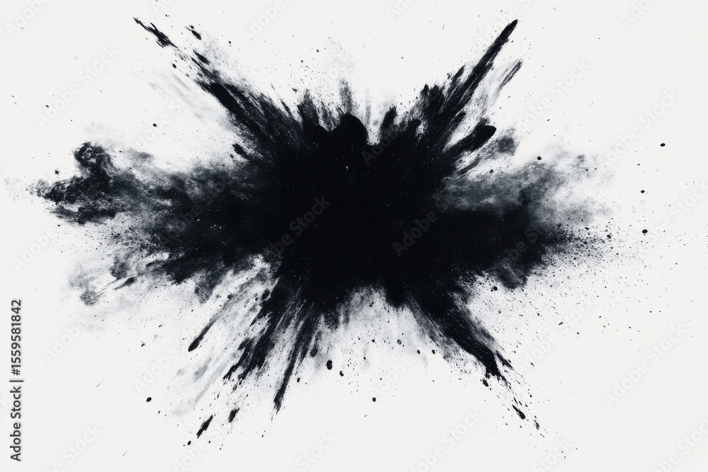 Aufkleber black explosion background with dynamic splatter effects for creative projects, hd splash explosion,
