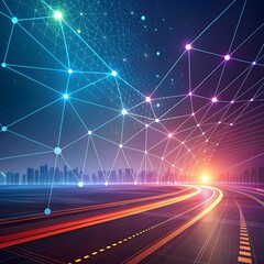 &ldquo;Colorful abstract network of glowing geometric shapes and connected nodes on a dark digital background.&rdquo;

