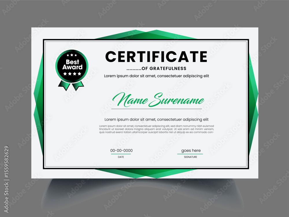 Fototapete certificate design sample for create professional certificate