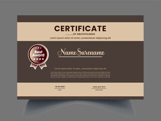 Certificate design sample for create professional certificate