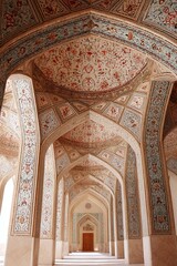 Ornate Architectural Hallway with Intricate Patterns