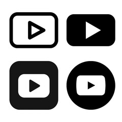 set of youtubr icons