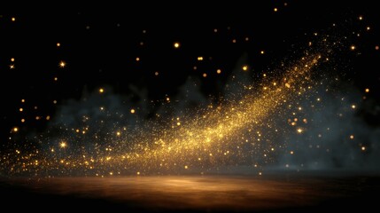 Obraz premium Golden Sparkles Background Effect Illustration