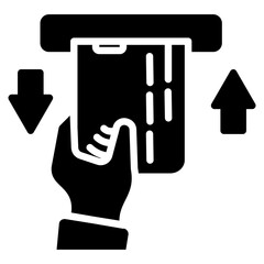 Debit Transaction glyph icon