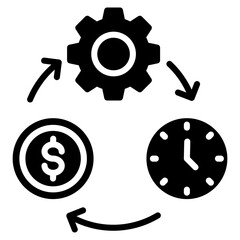 Payroll Process glyph icon