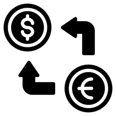 Money Exchange glyph icon
