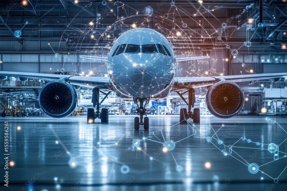Poster innovative iot technology enhancing predictive analytics in aircraft servicing, iot in aircraft serv