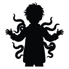 A sweet moment shows two worms embracing warmly under a boy’s coat, their tiny arms wrapped around each other, sharing cozy love hidden from the world above.
