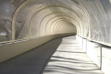 Modern Pedestrian Tunnel with Arched Panels