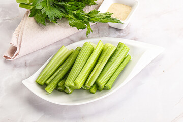 Vegan cuisine - dietary celery cticks