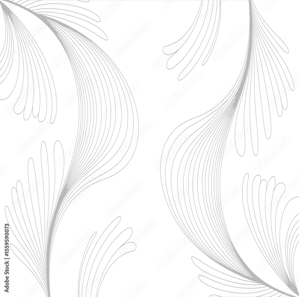 Poster abstract ornamental flow art, a wavy graphic ideal for surface patterns, backgrounds and graceful de