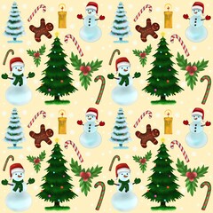 A Merry Christmas collection with snowmen, Christmas trees, holly, and many more decorative elements.