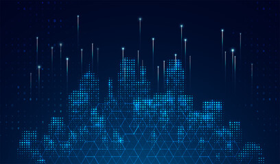 Abstract global technology background. Futuristic data network representation. Digital innovation concept for your design.