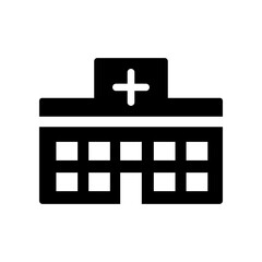 Obraz premium health icon vector black hospital icon
