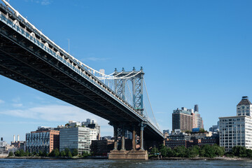 Obraz premium cenic Bridges Between Manhattan and Brooklyn at Sunrise