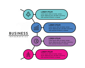 Vector business Presentation Connecting Steps Infographic Template