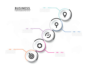 Vector business Presentation Connecting Steps Infographic Template
