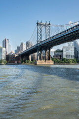 Obraz premium cenic Bridges Between Manhattan and Brooklyn at Sunrise