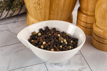 Pepper corn mix in the bowl