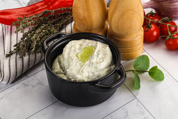 Greek feta dip with oil