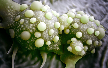 Dividing Cancer Cells - 3D Microscopic Render of Tumor Growth