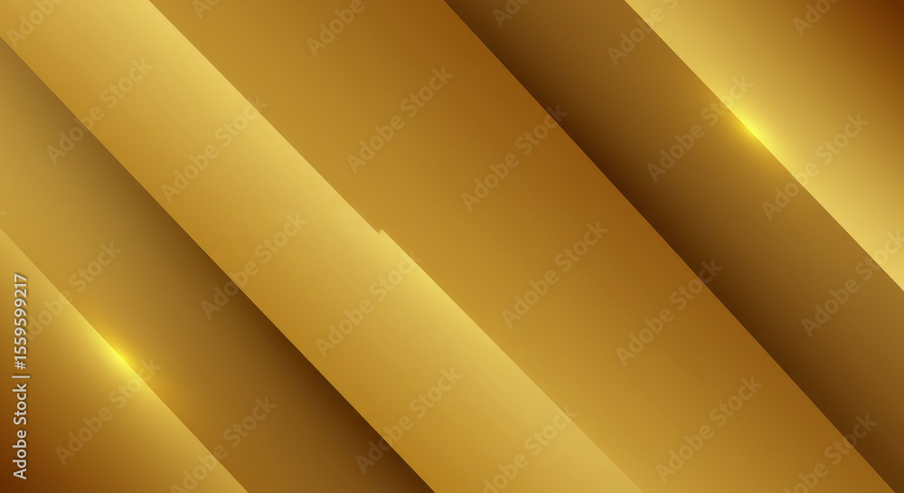 Poster photo of abstract gold background with diagonal lines and gradient texture