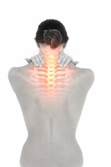Woman experiencing back pain