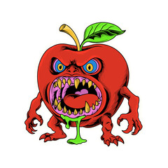 funny cartoon zombie sticker