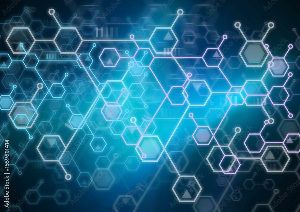 Poster abstract molecular structure background
