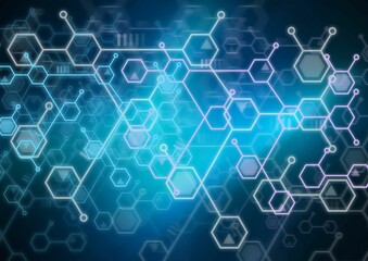 Abstract molecular structure background