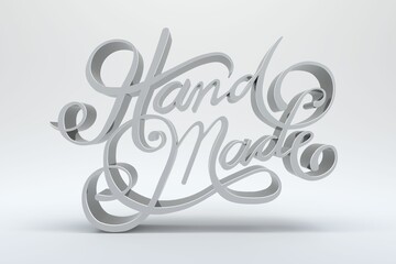 Obraz premium Hand made text against gray background
