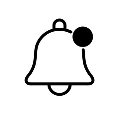 Obraz premium Notification bell icon representing task reminders and alerts – outline