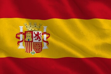 Fototapeta premium Digitally generated spanish national flag