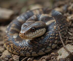 Fototapeta premium Viper snake dangerous animal wildlife