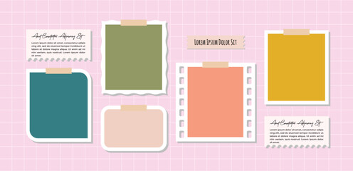 Pictures or photos frame collage layout abstract photo frames and digital photo wall template