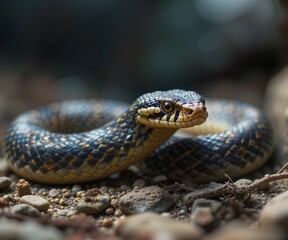 Fototapeta premium Viper snake dangerous animal wildlife