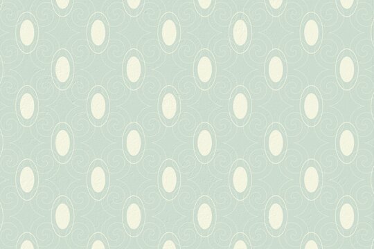 Fototapeta Blue and cream patterned wallpaper